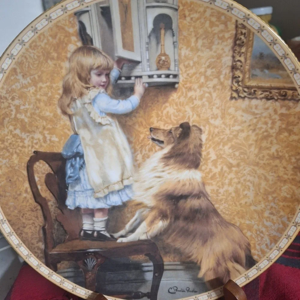 Royal Doulton Say Please Collector Plate Charles Burton Barber Victorian 1992